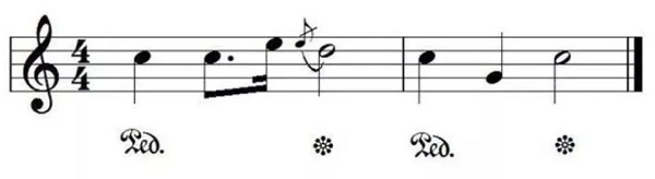 较常用踏板:延音踏板